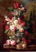 unknow artist Floral, beautiful classical still life of flowers.066 oil on canvas